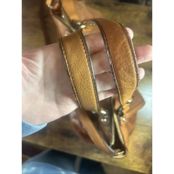 Vintage Makowsky Satchel Bag Brown Leather Large Handbag 16x9x7 Chic Style - Picture 16 of 16